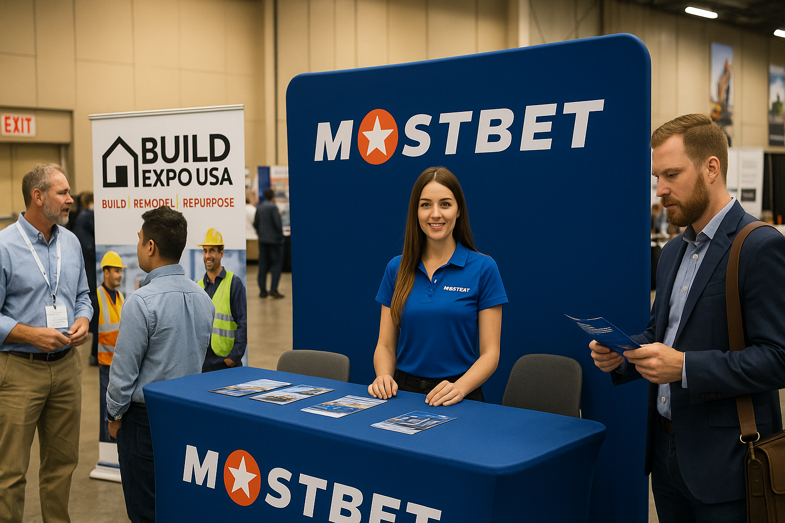 Mostbet Build Expo USA ko'rgazmasi ishtirokchilaridan biridir