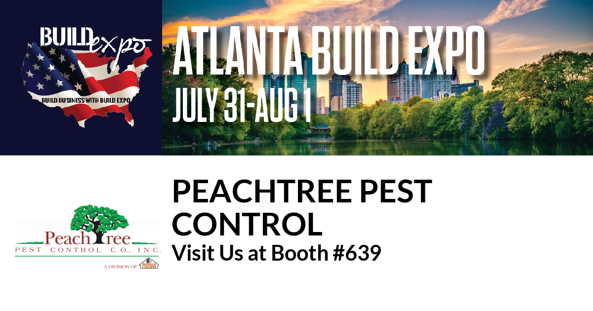 Featured image for “Peachtree Pest
Control invites you to Atlanta Build Expo, July 31-Aug. 1”