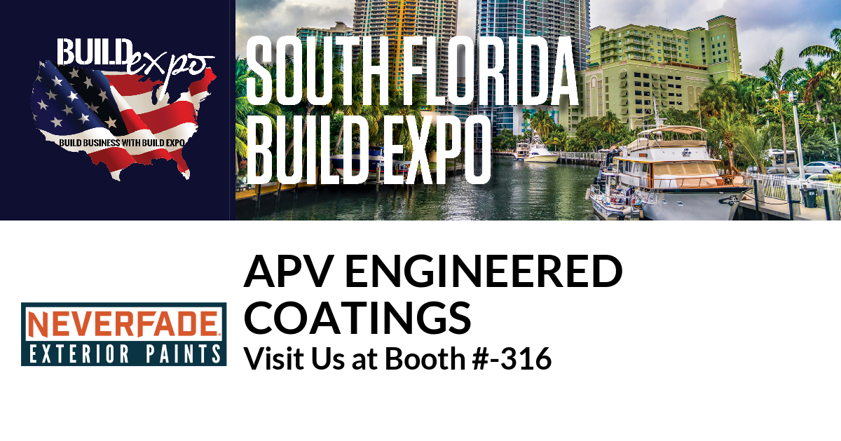 Featured image for “APV Engineered
Coatings invites you to South Florida Build Expo, Sept. 25-26”