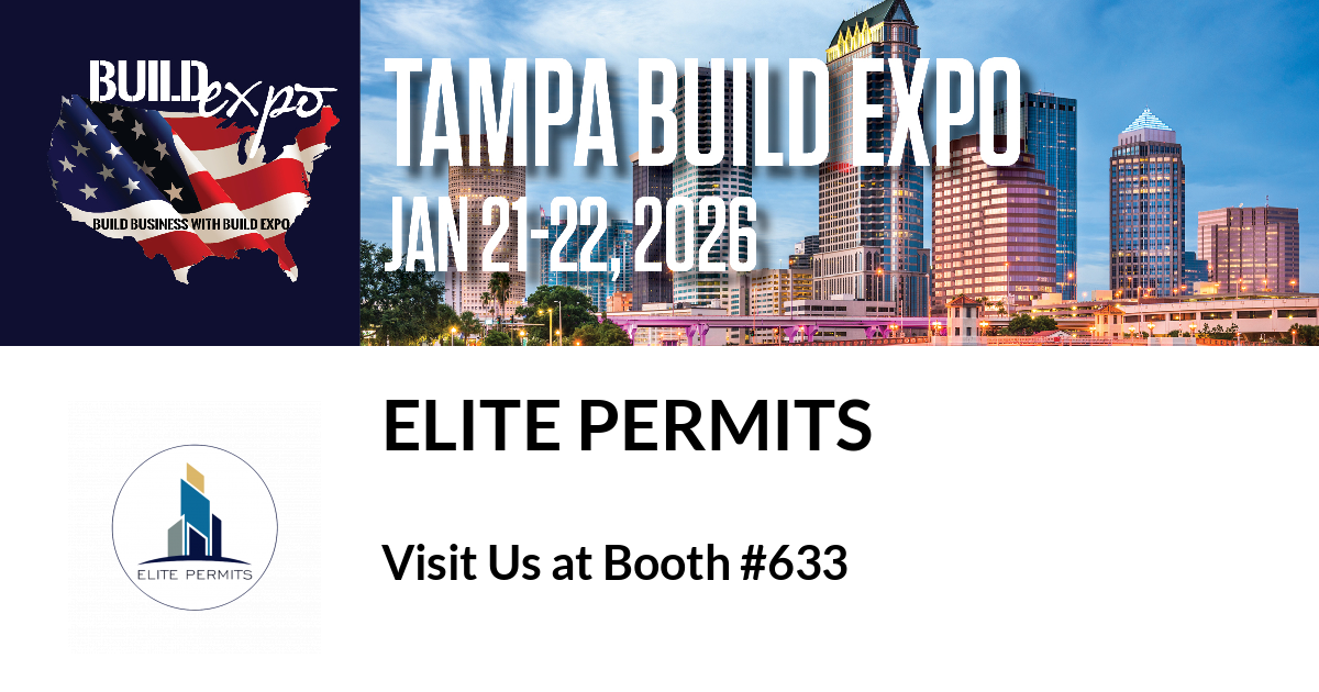 Featured image for “Elite Permits invites you to Tampa Build Expo”