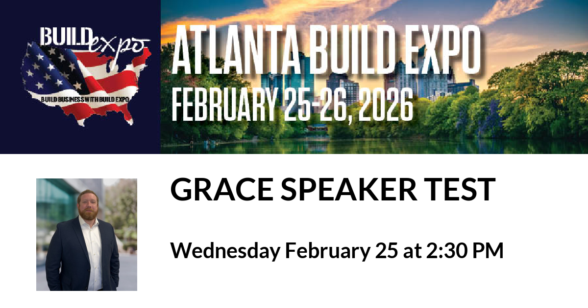 Featured image for “Class for Builders – TEST at the Atlanta Build Expo in Room 8”