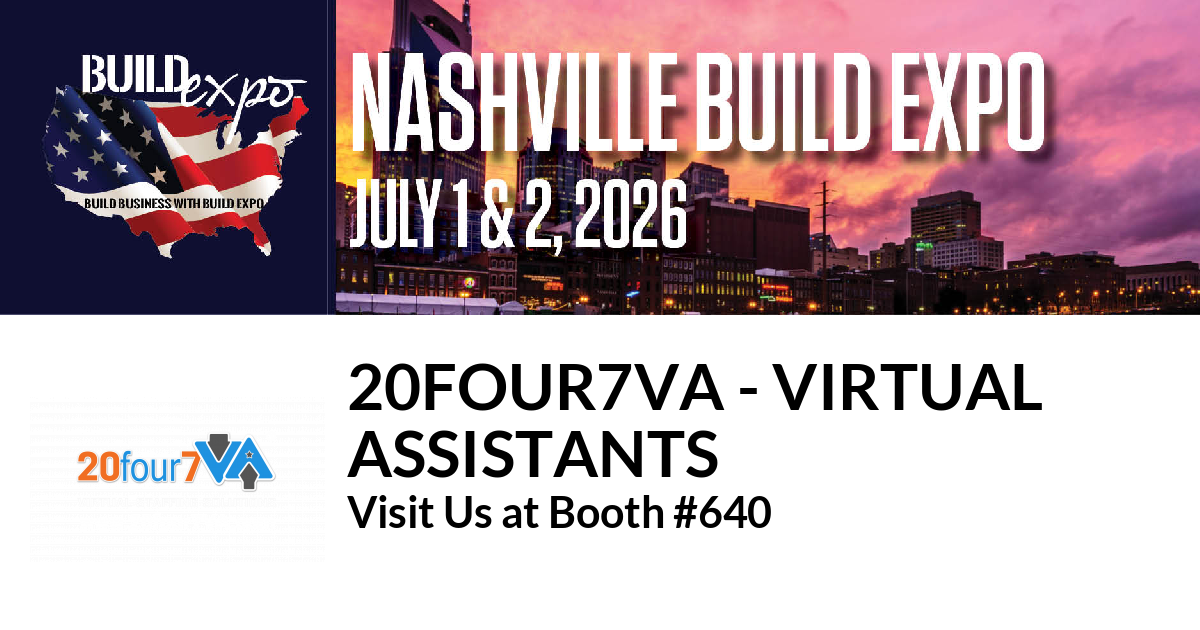 Featured image for “20four7VA – Virtual
Assistants invites you to Nashville Build Expo”