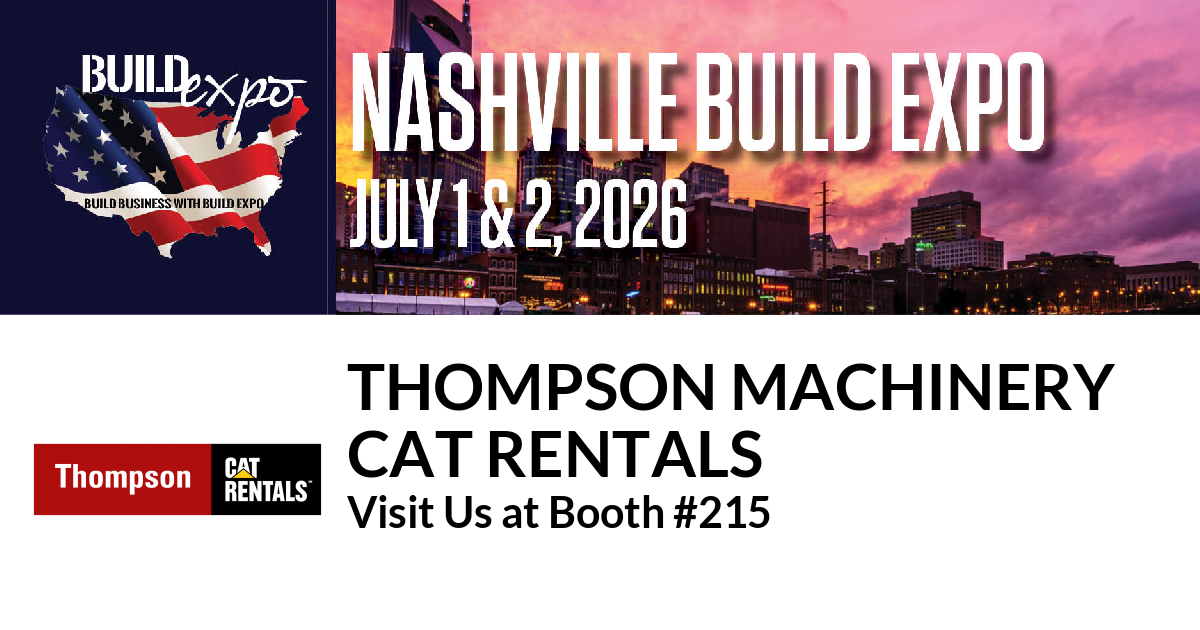 Featured image for “Thompson Machinery
Cat Rentals invites you to Nashville Build Expo”