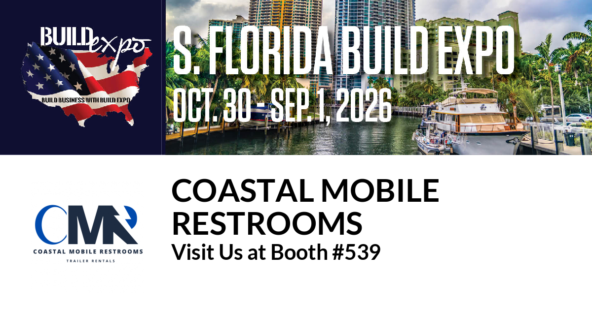 Featured image for “Coastal Mobile
Restrooms invites you to South Florida Build Expo”