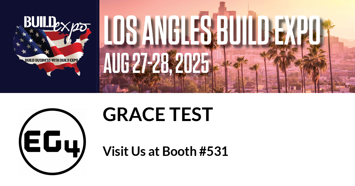 Featured image for “Grace TEst invites you to Los Angeles Build Expo”